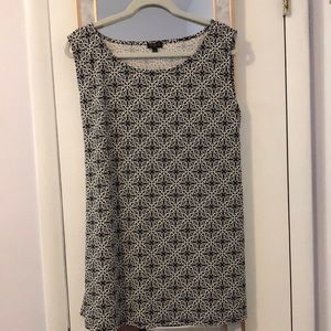 Talbots sleeveless print blouse in 3X